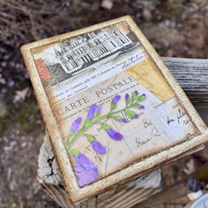 Handmade Tea Stained Mini Junk Journal: Vintage Travel Notebook