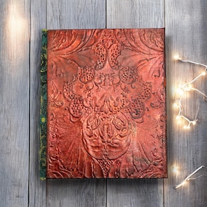 Handmade Witchy Grimoire: Gothic Junk Journal, Embossed Spell Book