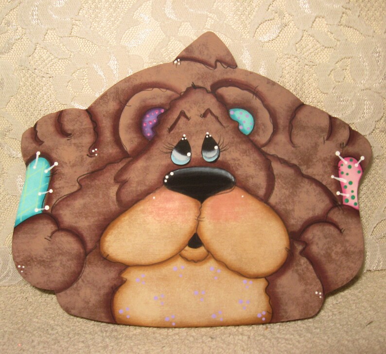 Wood Bear Candy Jar Lids Cookie Jar Lid Brown Bears Bears Spring Kitchen Accents Baby Room Decor Storage Jar Lids