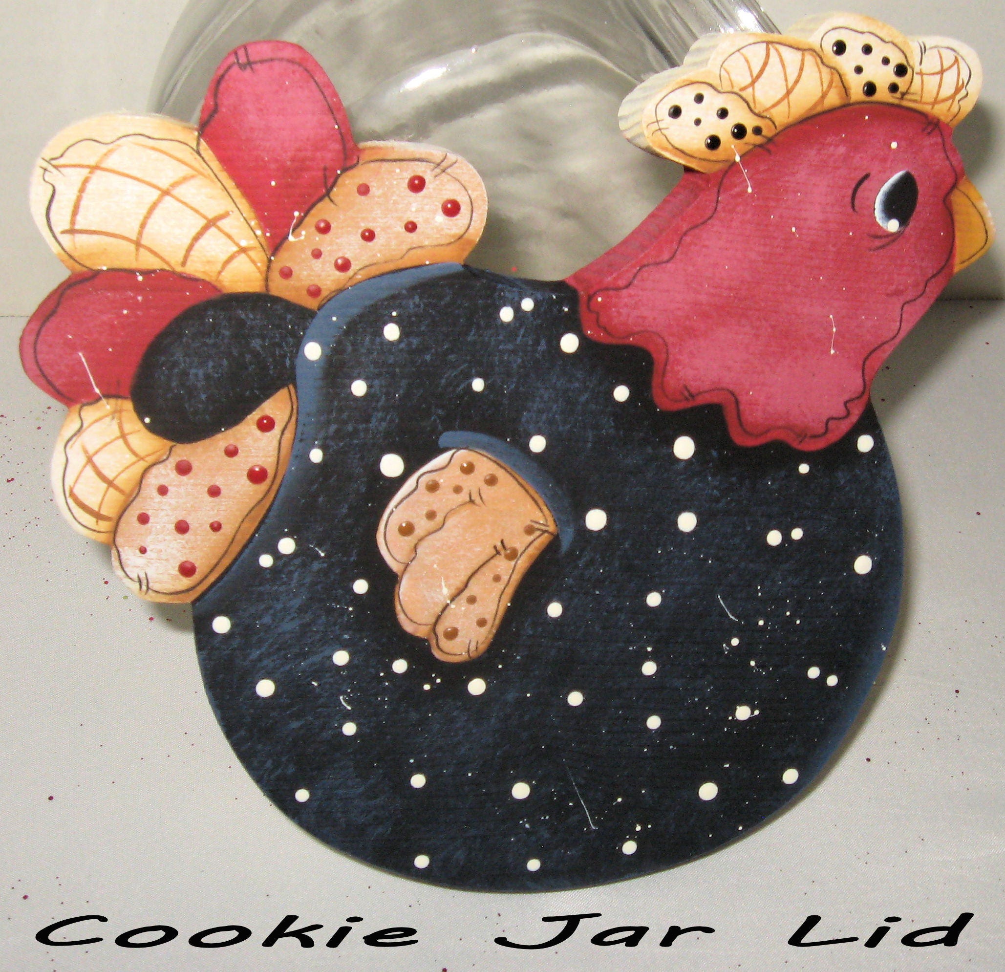 Cookie Jar Lids Painted Lids Candy Jar Lids Painted Etsy