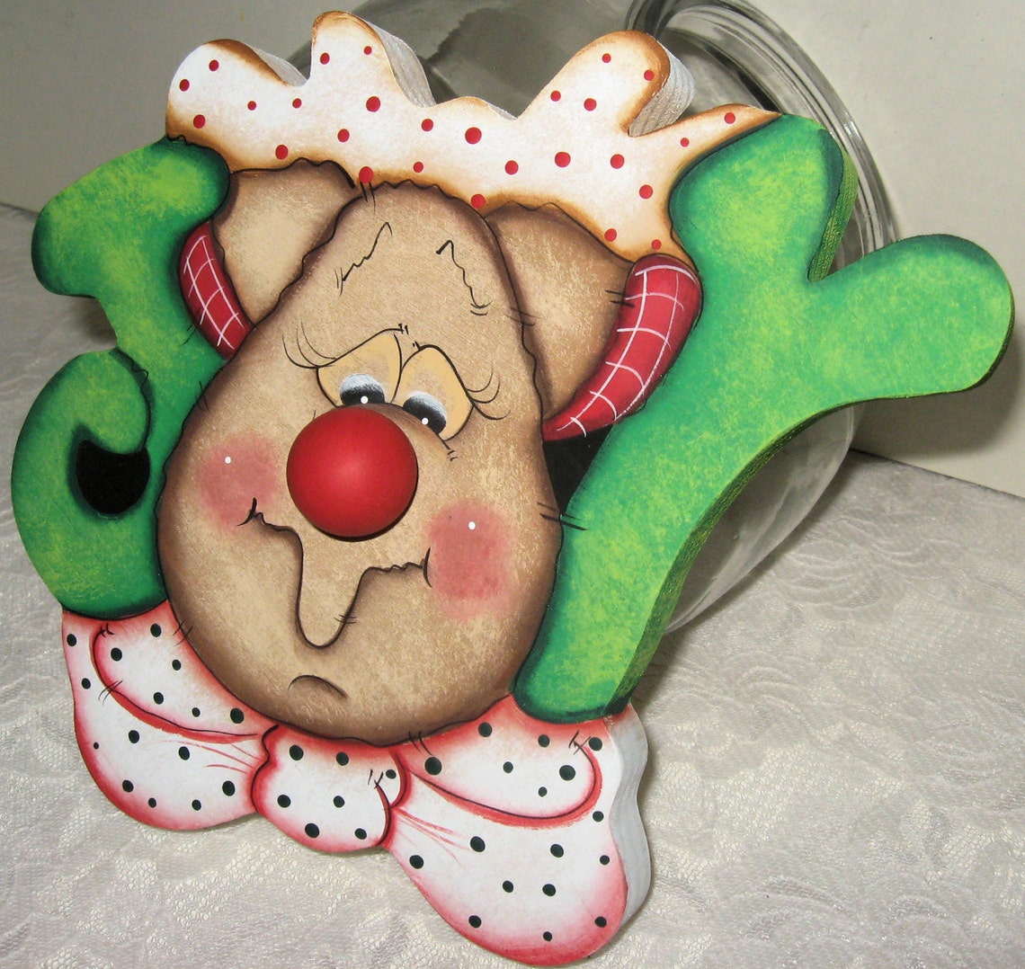 Cookie Jar Lids Reindeer Christmas Lid Kitchen Accent Etsy