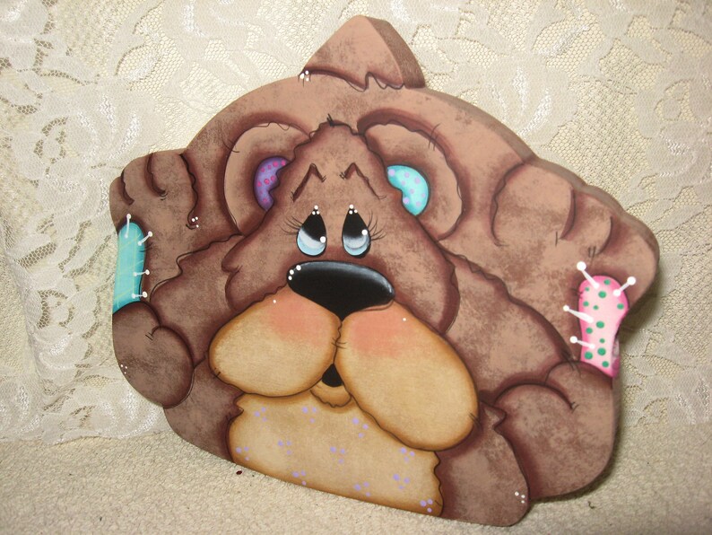 Wood Bear Candy Jar Lids Cookie Jar Lid Brown Bears Bears Spring Kitchen Accents Baby Room Decor Storage Jar Lids