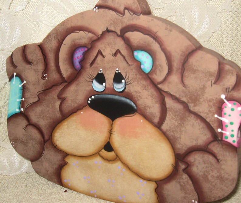 Wood Bear Candy Jar Lids Cookie Jar Lid Brown Bears Bears Spring Kitchen Accents Baby Room Decor Storage Jar Lids