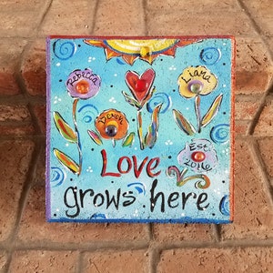 Garden Stone, Stepping Stone, Love grows here