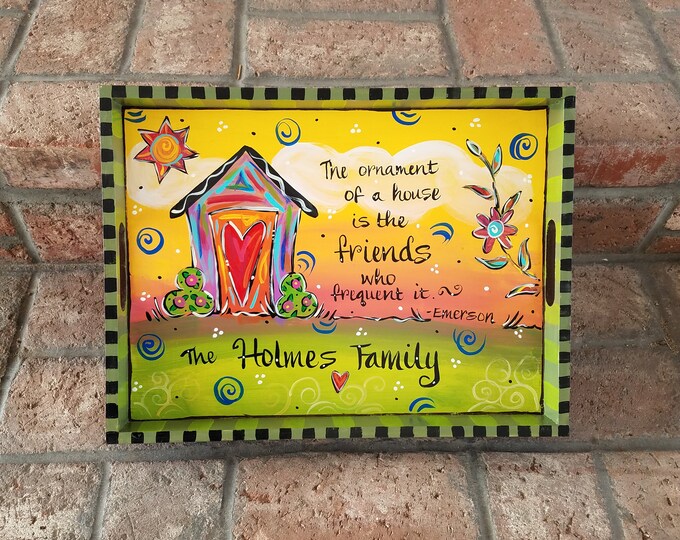 Wood Tray Custom Tray Housewarming Gift Etsy