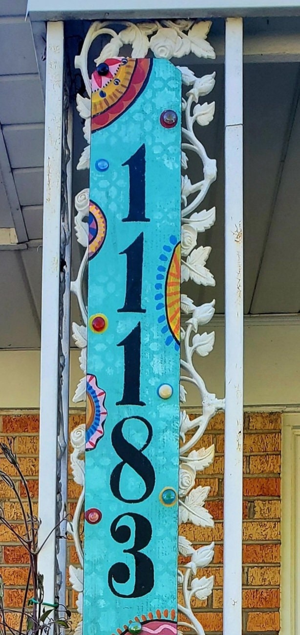 House Number Pickets Painted Pickets Etsy