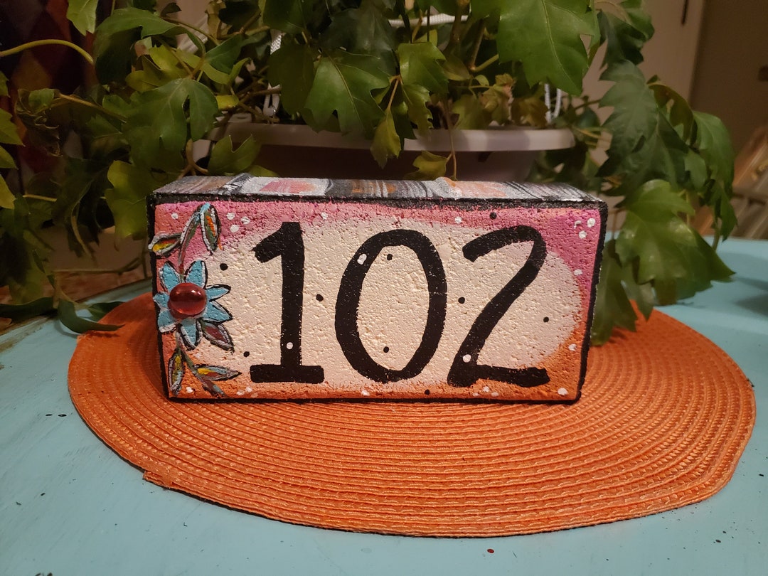 House Number Brick, Garden Brick - Etsy