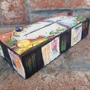 Garden Brick, Painted Brick, Dragonfly, Garden Art, Whimsical image 3