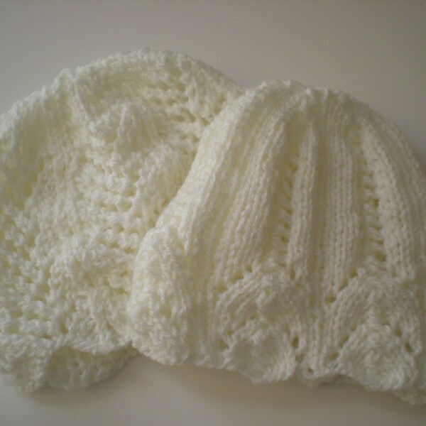 Reserved Custom Order - Lace Baby Hats for Dapperbeaux