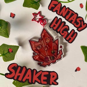 crystal intrepid heroes acrylic shaker charm - fantasy high d20