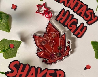 crystal intrepid heroes acrylic shaker charm - fantasy high d20