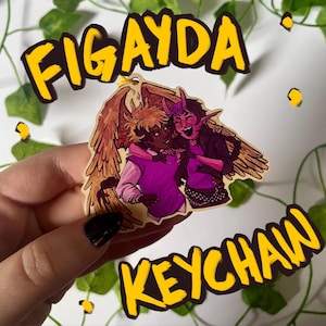 figayda wooden keychain - fantasy high d20