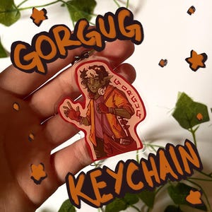 gorgug glossy acrylic charm - fantasy high d20