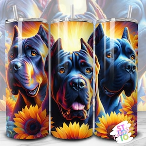 20 oz Cane Corso Dog Tumbler Image Wrap Digital Download Sublimation Tumbler Wrap PNG Pet Lovers Gift for Dog Mom Skinny Tumbler Design