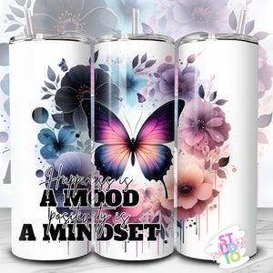 20 oz 'Happiness Is' beker wrap digitale download sublimatie beker wrap PNG cadeau voor moeders magere beker sublimatie ontwerp
