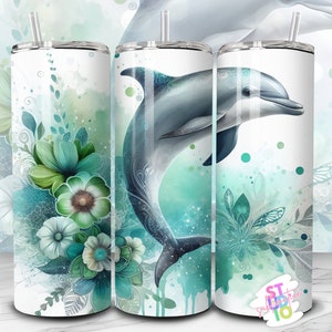 Immagine delfino in tumbler - Sublimazione - Download digitale - Immagine tumbler da 20 oz
