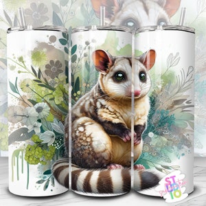 20 oz Possum Tumbler Wrap Download digital Sublimação Tumbler Wrap PNG Presente para amantes de animais para mães Design de sublimação de copo fino