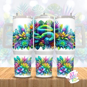 Baum Boa 40 Unzen Tumbler Bild Wrap Digitaler Download Sublimation Design Tumbler Wrap PNG Geschenk für Mama Tumbler Design Regenwald Tier