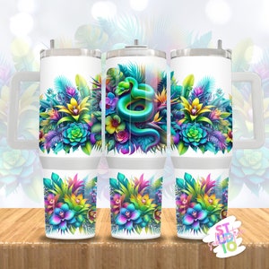 Baum Boa 40 oz Tumbler Bild Wrap Digitaler Download Sublimation Design Tumbler Wrap PNG Geschenk für Mama Tumbler Design Schlange Python