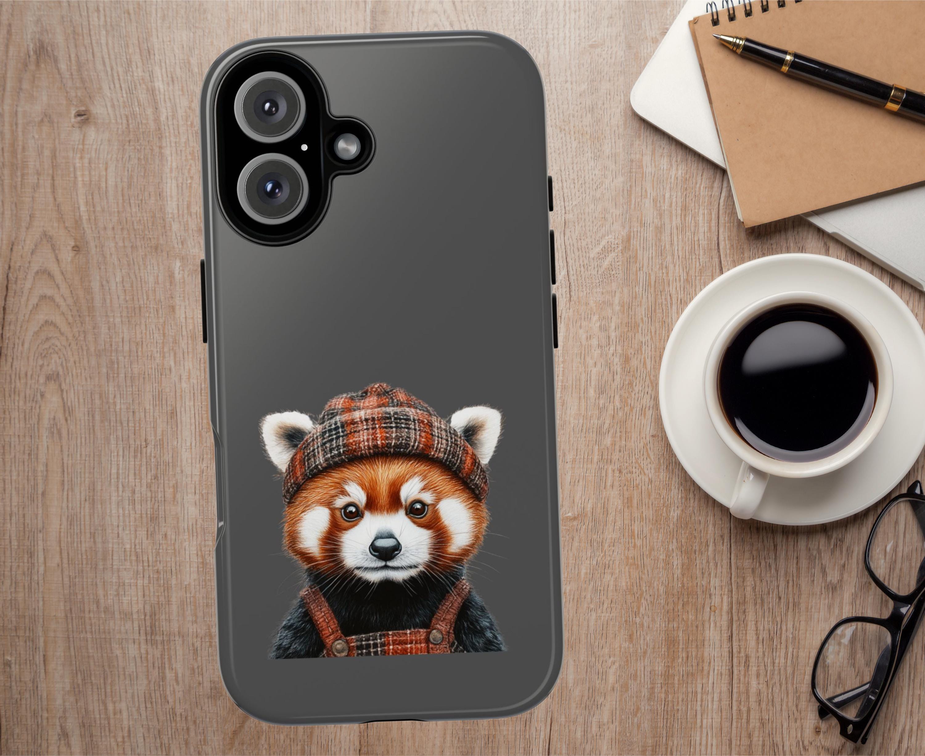 Red Panda Phone Case, iPhone Case, Samsung Case, Google Pixel Case, Funny Animal, Animal Lover Gift, Minimalist Style, Nature Lover Gift