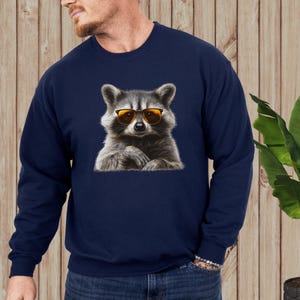 Raccoon Sweatshirt: Funny Animal Hoodie with Sunglasses