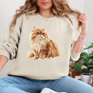 Persian Cat Sweatshirt, Cat Sweatshirt, Animal Sweatshirt, Cute Animal Hoodie, Cat Lover Gift, Cat Mum Gift, Animal Lover Gift, Cat Hoodie