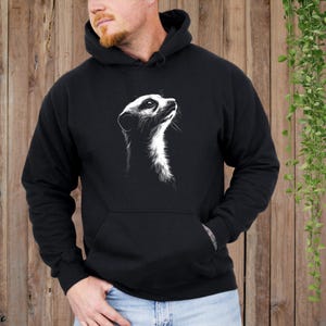 Realistic Meerkat Graphic Sweatshirt: Wildlife Animal Hoodie