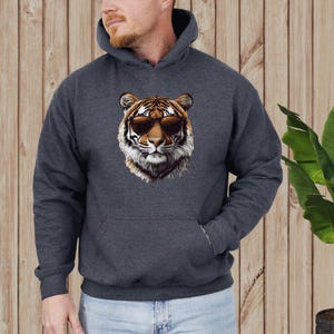 Tiger Sweatshirt: Funny Animal Hoodie with Sunglasses