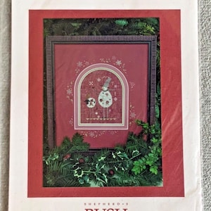Shepherd&#39;s Bush RED SNOWMAN 2006 Cross Stitch Chart ~ NEW