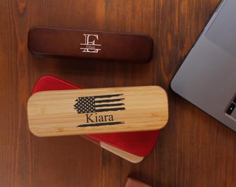 Christmas gift,Wood Pen Set, Monogrammed Pen Set, Engraved Pen Case, Personalized Pen Set,Wood Pen, Desktop Pen Holder, CEO Gifts, Boss Gift