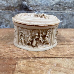 Primitive Carved Bone or Resin Covered Box