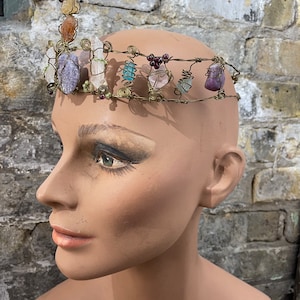 Wire and Crystal Stone Decorative Headpiece