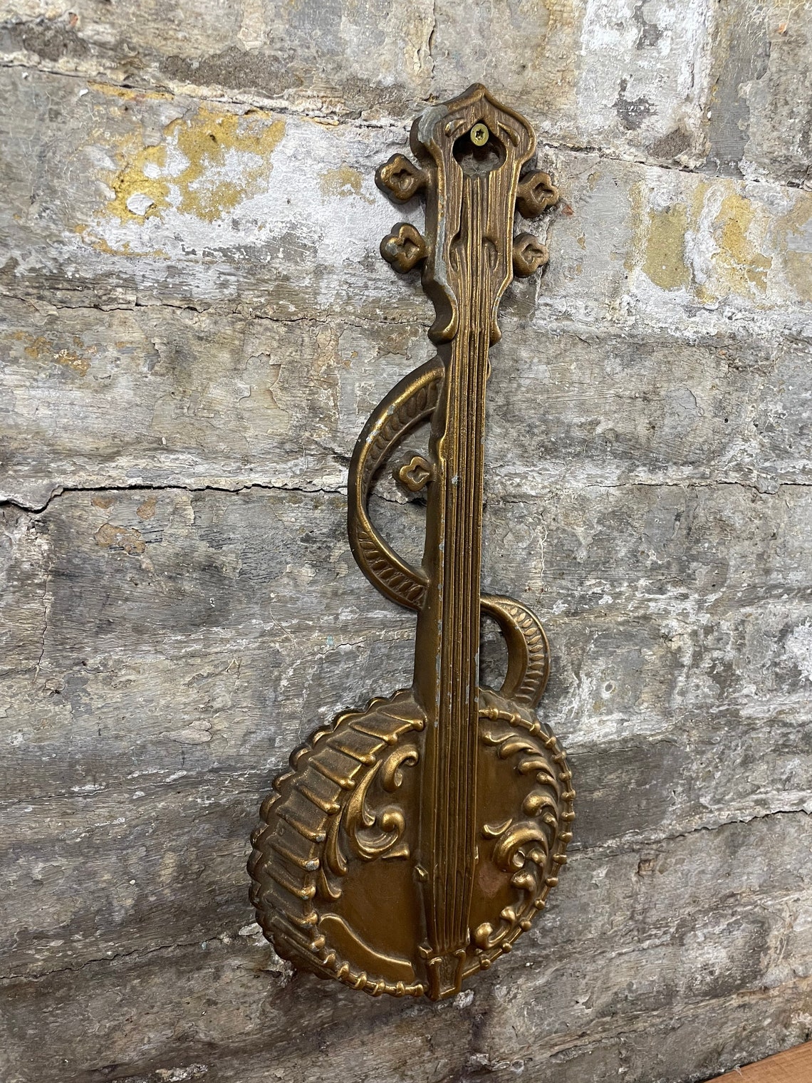 Metal Relief Sexton Banjo Plaque Wall Art 1976 Etsy UK