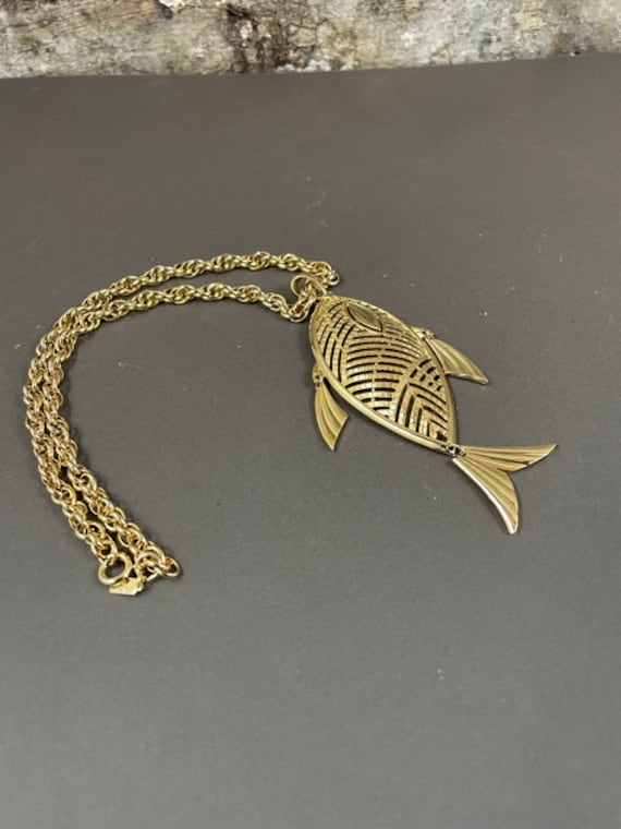 Gold pike necklace, gold and diamond pike fishing pendant, hand made t –  adrian ashley