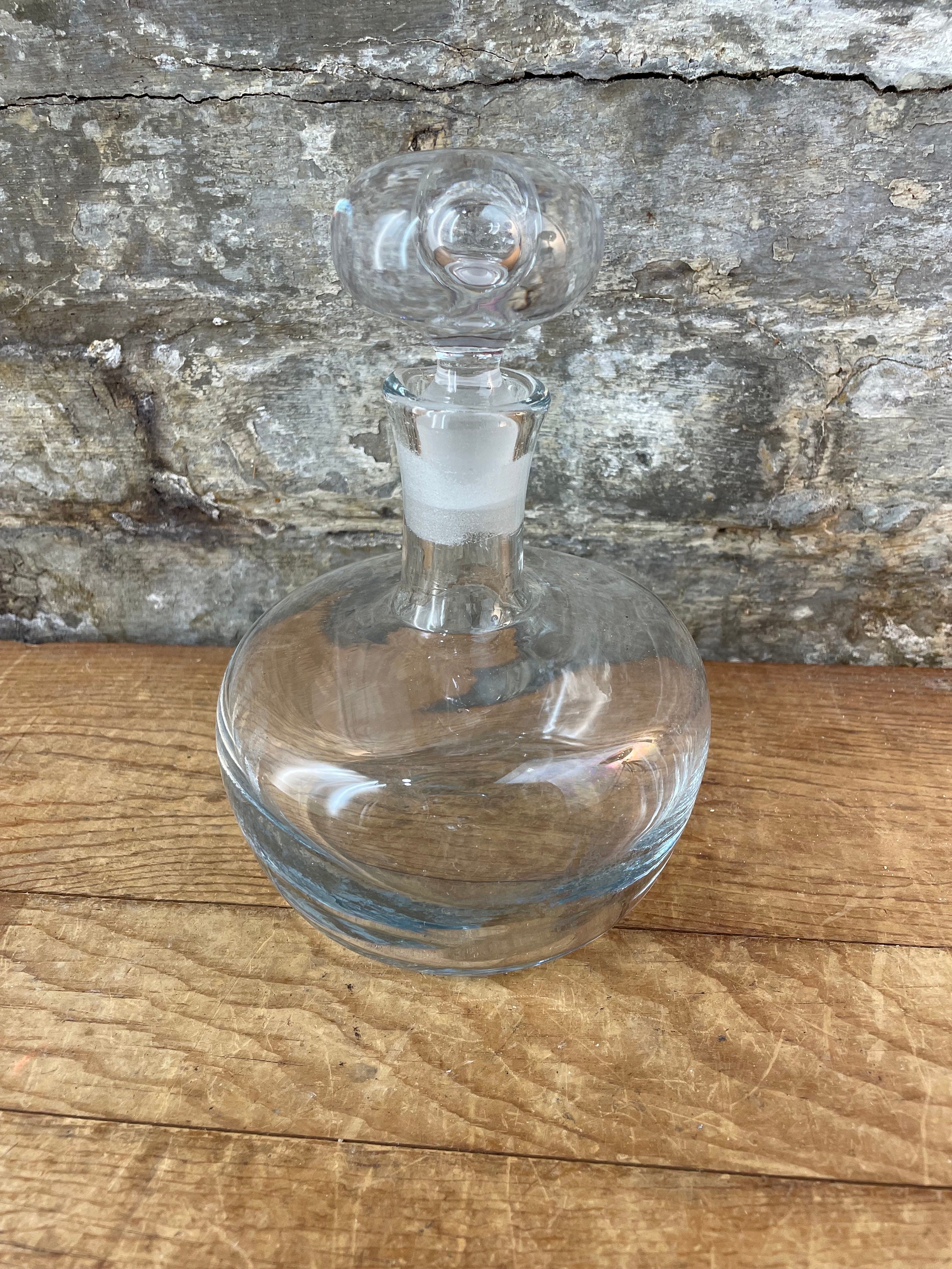 Pair of Large Spherical Clear Glass Bottles - Accessories/Decoration
