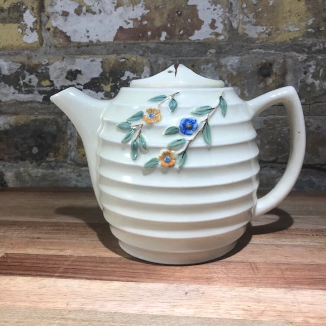 Vintage Porcelier Vitreous China Teapot Etsy