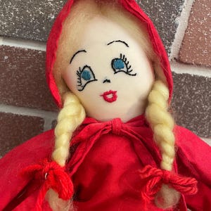 Vintage Little Red Riding Hood Topsy Turvy Grandmother Wolf Doll