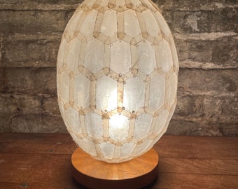 Patchwork Shell Egg Table Lamp