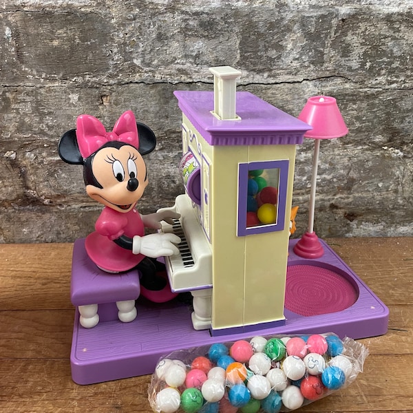 Vintage Minnie Mouse Piano Gumball Machine