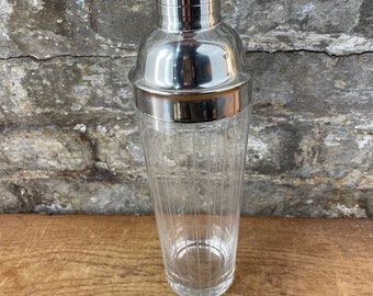 Glass and Metal Cocktail Shaker