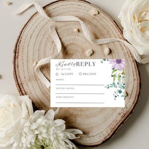 Réponse pour mariage dans un jardin de cottage, Réponse pour mariage floral coloré, Modèle sur toile - WCG01