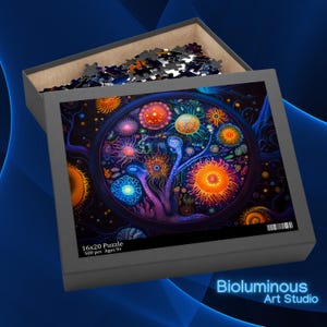 Rompecabezas de arte celular luminoso. Rompecabezas de biología microscópica. Un regalo desafiante para amantes de la ciencia y la naturaleza, niños y adultos. Divertida actividad familiar.