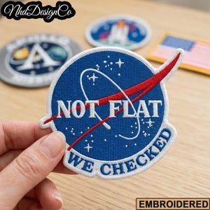 Artemis II Broderad Tygmärke, Inte Platt Vi Kontrollerade Stryk-på Tygmärken För Jacka Ryggsäck, NASA Space Enthusiast Present