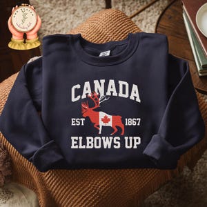 Elbows Up Canada  Embroidery Sweatshirt, Canada is Not For Sale Embroidered Sweatshirt, Free Canada  T-Shirt, Gift for Canadians
