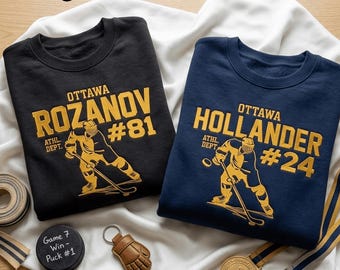 Hollander n°24 brodé Rozanov n°81 et t-shirt Hockey Romance : t-shirt en jersey Game Changers