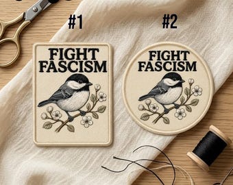 Combattre le fascisme Manifestation florale Pro-démocratie Justice sociale Patchs pour vêtements Veste Backpa