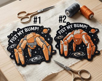 Fist My Bump Rocky Patch, Project Hail Mary Funny Sci-Fi Space Badge, Amaze Patch