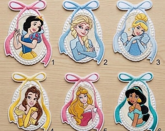 Écusson brodé princesse Disney, écussons thermocollants, pour veste, sac à dos cadeau