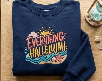 brodée Alleluia | t-shirt alléluia | All Hallelujah Faith | T-shirt Jésus christianisme