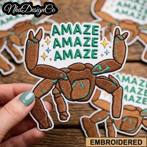 Amaze Amaze Amaze Rocky Embroidery Patch, Sci-Fi Alien Style Iron On Patch, Project Inspired Space Patch, Book Lover Gift, Jacket Hat Patch